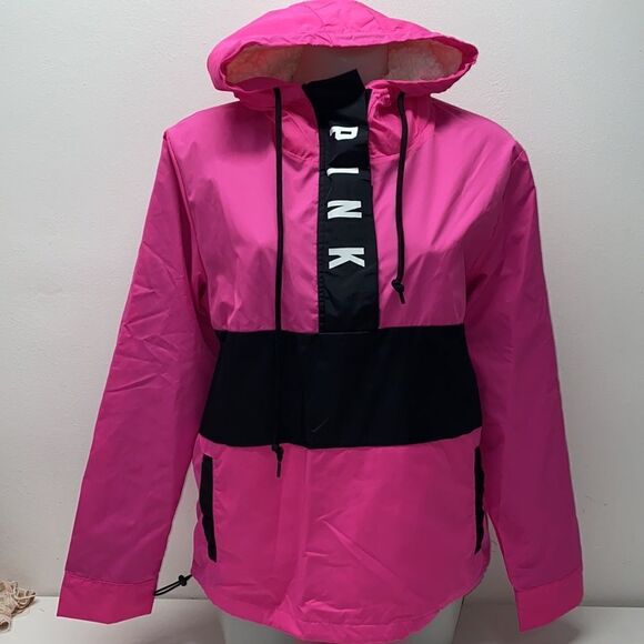 PINK Victoria's Secret Jackets & Blazers - Victoria Secret pink logo rain  jacket running women’s girls New